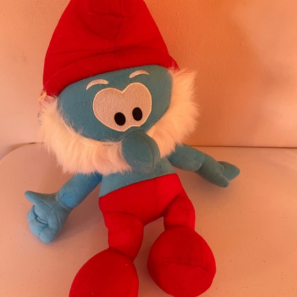 Other - Red and Blue Papa Smurf Plush Toy